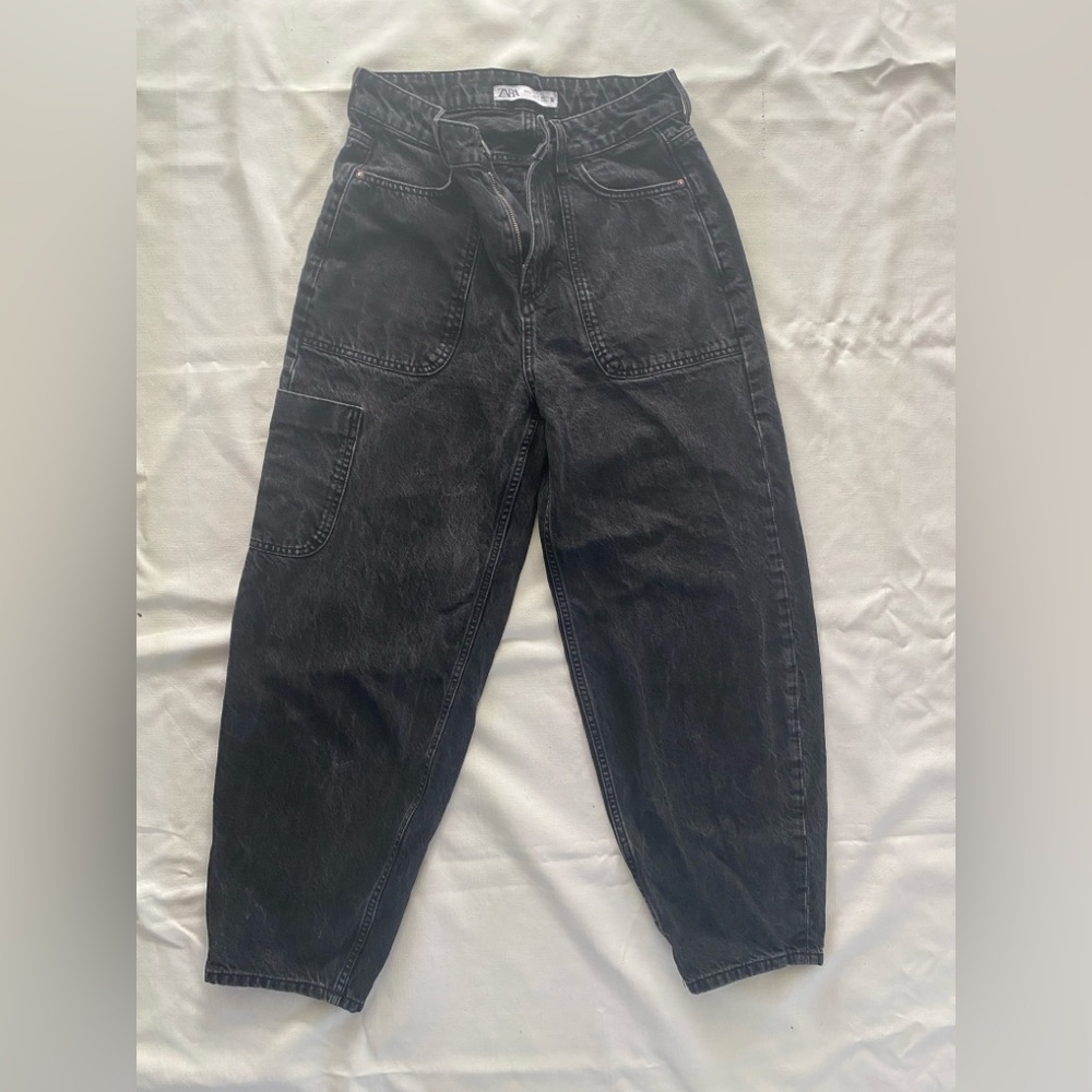 Black Grey Zara Skater Summer Vintage Jeans